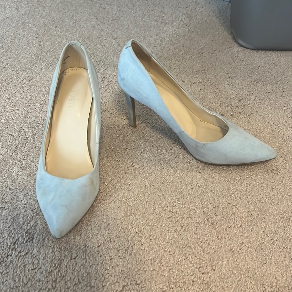 Nine west baby blue heels 7